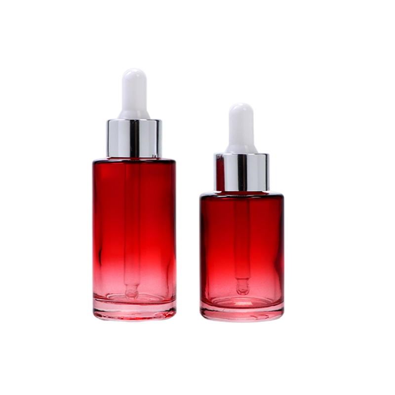 garrafas conta-gotas de vidro cosméticas vermelhas do inclinação de 30ml 40ml