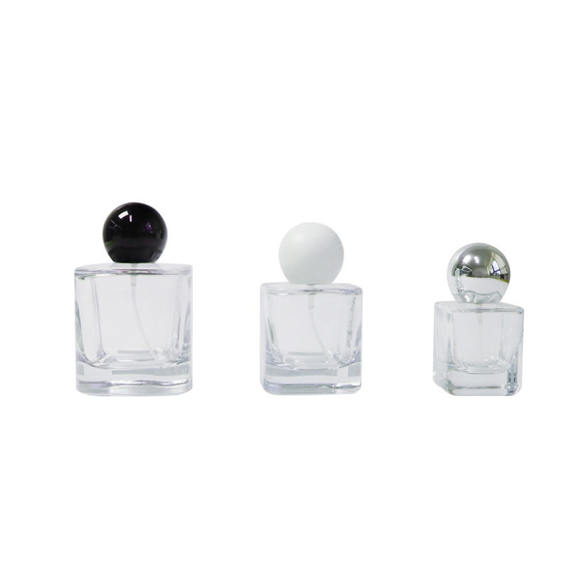 garrafas de perfume de vidro inferiores grossas quadradas transparentes de 30ml 50ml 100ml