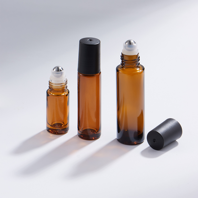 Frasco de vidro roll-on âmbar 5ml 10ml 15ml